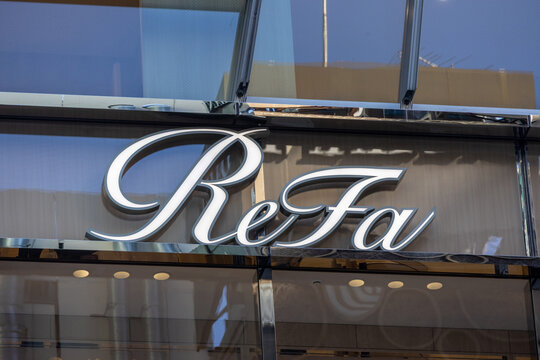 Signage and shopfront of Refa in Tokyo, Japan. ReFa is a beauty brand