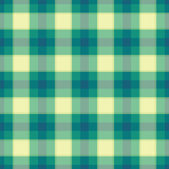 Pajamas plaid vector pattern, foot fabric texture check. Wrapping tartan textile background seamless in green and cyan colors.