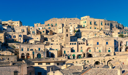 Naklejka premium View of Matera city landscape in southerne Italy, region of Basilicata