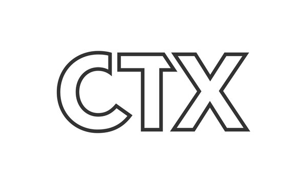 CTX logo design template with strong and modern bold text. Initial based vector logotype featuring simple and minimal typography. Trendy company identity.
