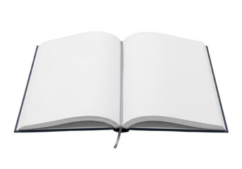 Fototapeta premium An open book with blank pages, symbolizing new beginnings and untold stories. isolated on transparent background,png