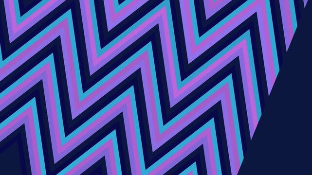 Abstract zigzag pattern with glowing orange neon line