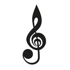 Obraz premium Treble Clef Isolated. Music Symbol. Use For Prints, Decor, Stickers, And More.