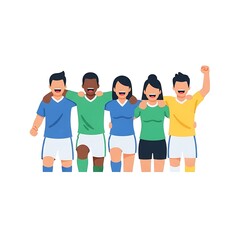 Obraz premium Diverse Group of Friends Celebrating Together.