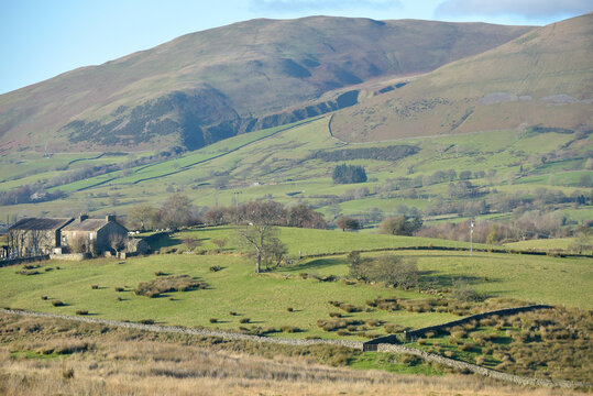 
Knott in the Howgill Fells seen from Tom Croft Hill near Sedbergh, North Yorkshire Dales 
