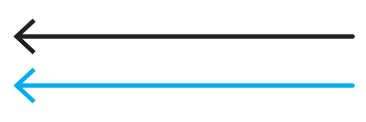 Obraz premium black arrow pointing right. Long, straight-line arrow icon in white. Graphic illustration for direction symbols, up and down signs white background EPS10