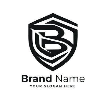 Bold Letter B Shield Logo