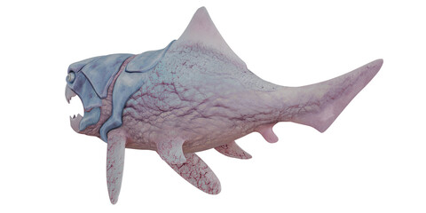 Fototapeta premium Digital illustration of a prehistoric armored fish