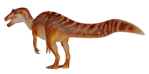 Naklejka premium Realistic depiction of a carnivorous dinosaur