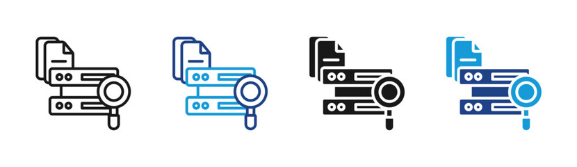 Obraz premium Document Automation icon set multiple style collection