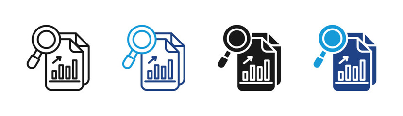 Obraz premium Data Audit icon set multiple style collection