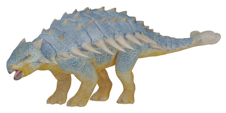 Realistic Ankylosaurus dinosaur model.