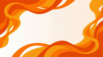 Fototapeta premium Dynamic flowing orange and yellow wave patterns create an energetic abstract background, perfect for promoting a feeling of vitality and health in various digital media
