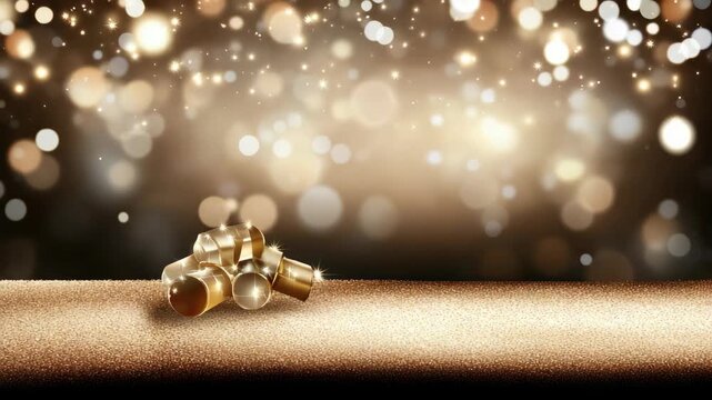 Glimmering lights and shimmering decorations create a joyful setting for a special occasion or party celebration