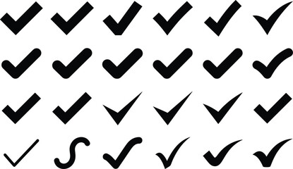 Check Mark Icons Collection with Various Tick, Approval, Validation and Verification Symbols in Bold and Minimal Styles