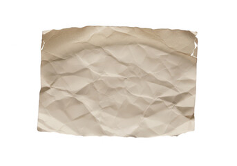 Obraz premium A crumpled piece of paper lying on a white background with shadows isolated on transparent background