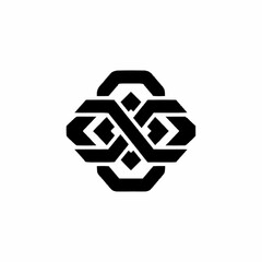 Obraz premium Abstract geometric infinity symbol logo design.