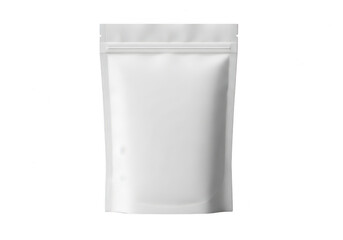 A white plastic bag filled with a white powdery substance isolated on transparent background