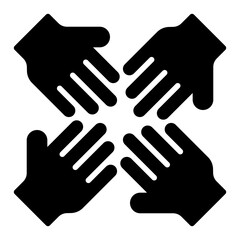 Obraz premium Unity Human Rights Glyph Icon