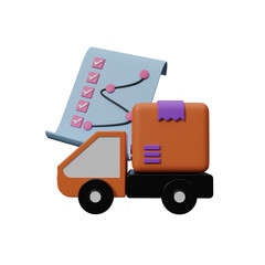 Naklejka premium E-Commerce icon isolated on transparent background, online shopping digital technology and delivery elements. E-business symbol. Suitable for promotion of digital stores, web and ad. 3d rendering