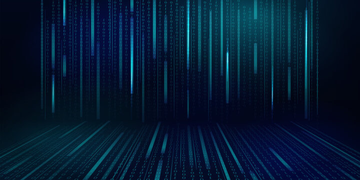 Stream of binary code design vector