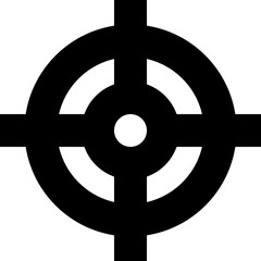 Blurred Black Target Symbol.