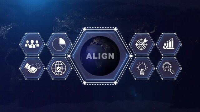 Business Strategy Alignment Global Concepts Infographic