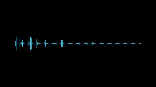 Podcast sound waves for online audio streaming and podcasting or music player and mobile phone voice message soundwaves. Sketch of musical soundtrack. Motion graphics of music bar line