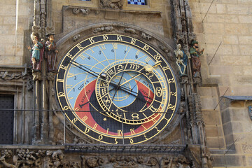 Obraz premium Old Town Gothic Tower August 2024 Astronomical Clock