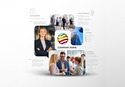 Corporate Business Brochure Design with Photo Placeholders