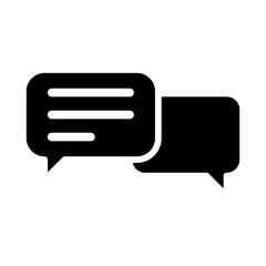 Obraz premium Speech bubble vector icon. Chat Illustration sign. Correspondence symbol. text logo.