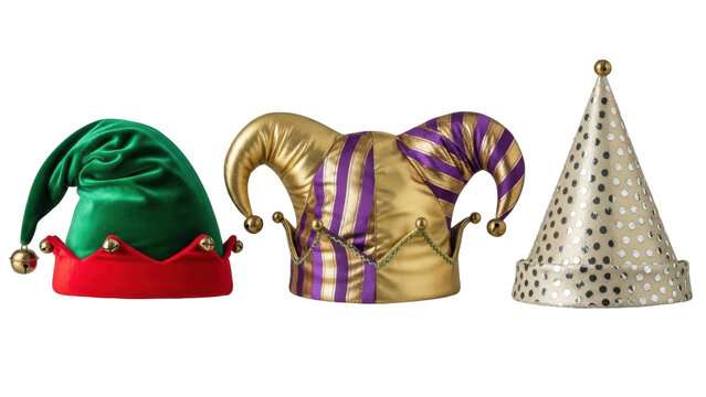 Isolated festive hats for celebrations holidays and special occasions costume party fun