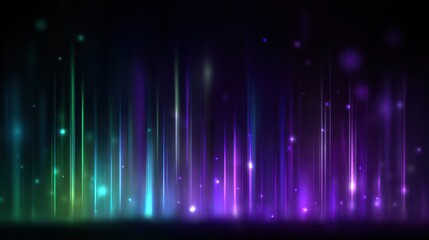 A vibrant, colorful abstract background with streaks of purple, blue, and green, featuring a mix of glowing particles and lines.