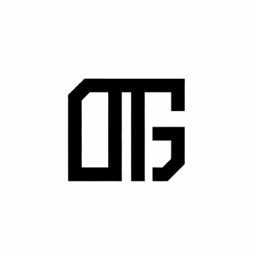 Bold black geometric logo with letters OTG in a modern square design.