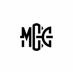 Obraz premium Monogram logo design with intertwined letters M, C, and G in a modern, bold, and clean style.