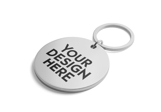 Metallic Circular Key Mockup