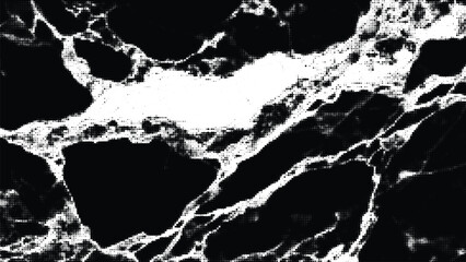 Abstract black marbled texture with halftone dots and transparent checkerboard elements, grunge graphic design © MdKorban