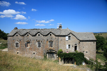Ancienne ferme traditionnelle des Causses. Causse M&eacute;jean - Loz&egrave;re - Occitanie