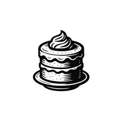 Birthday cake with cream vector