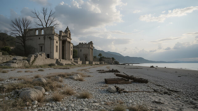 Abandoned ruins on Piscinas beach, Arbus, Italy