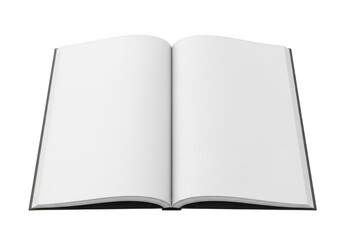 Fototapeta premium An open book with blank pages ready to be filled with knowledge and stories isolated on transparent background 'Png