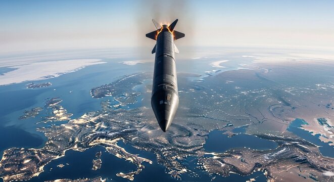 Worldwide Military Conflict and Nuclear Threat Illustration