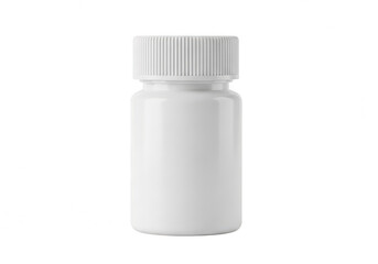 A white plastic bottle with a white lid against a white background isolated on transparent background