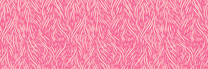 Seamless vector pattern with flowing organic wavy stripes, abstract animal fur texture in soft pink and cream tones. Modern decorative background for fabric, wallpaper, wrapping paper, and prints © incarnadine