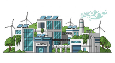 Sustainable Eco Friendly Modern Building Complex.