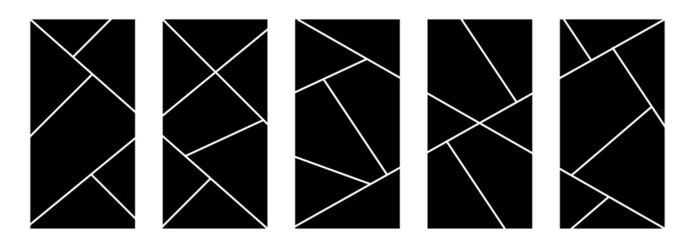 Collection of anime comic book templates. Blank collage grid template for a storyboard layout panel for a manga comic. Four different types of blank templates storyboard layout panels comic manga.