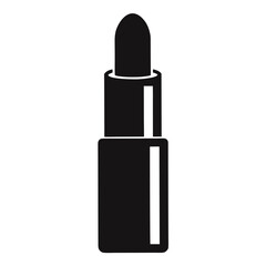 Obraz premium Minimal black lipstick silhouette icon