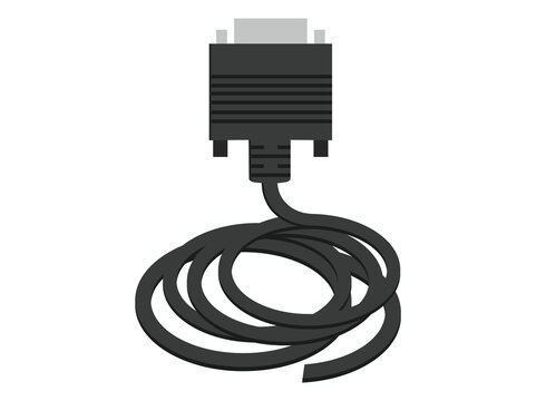 Hand Drawn DVI Cable Connector
