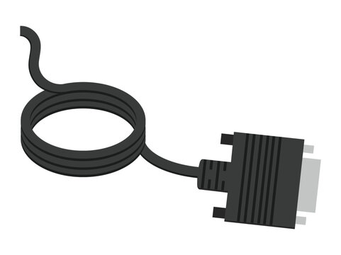 Hand Drawn DVI Cable Connector
