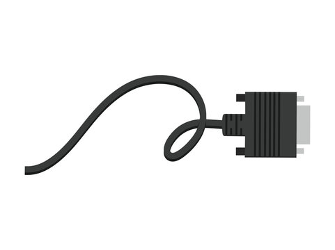 DVI Cable Connector Clip Art Illustration